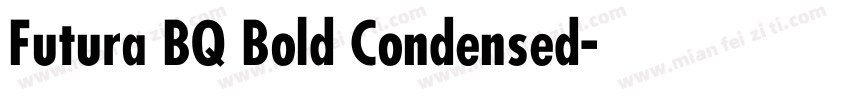 Futura BQ Bold Condensed字体转换